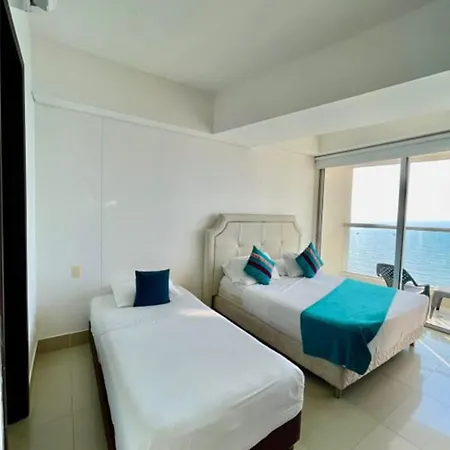 1pe-al De 1 Alcoba Frente Al Mar Con Aire Acondicionado, Piscina Y Wifi *