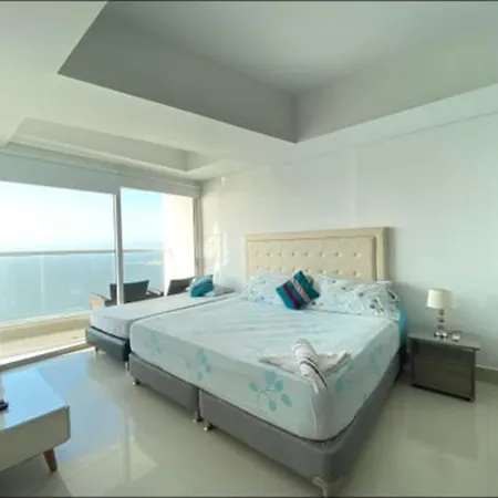 Apartamento 1pe-al De 1 Alcoba Frente Al Mar Con Aire Acondicionado, Piscina Y Wifi Cartagena
