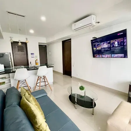 Apartamento 1pe-al De 1 Alcoba Frente Al Mar Con Aire Acondicionado, Piscina Y Wifi Cartagena