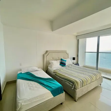 1pe-al De 1 Alcoba Frente Al Mar Con Aire Acondicionado, Piscina Y Wifi Cartagena