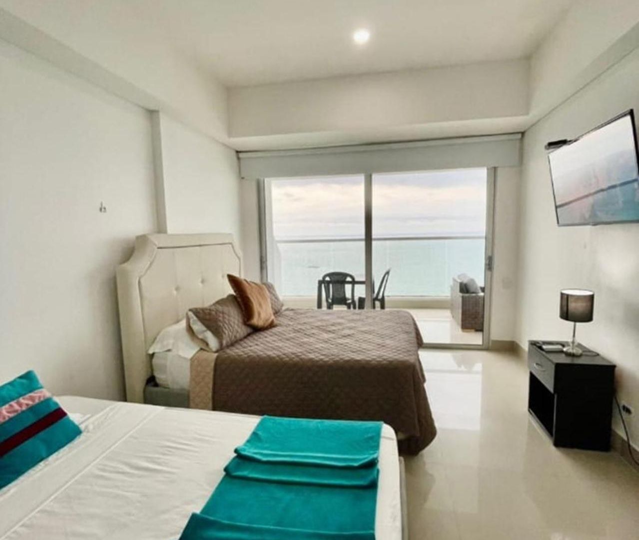 1pe-al De 1 Alcoba Frente Al Mar Con Aire Acondicionado, Piscina Y Wifi Apartamento *