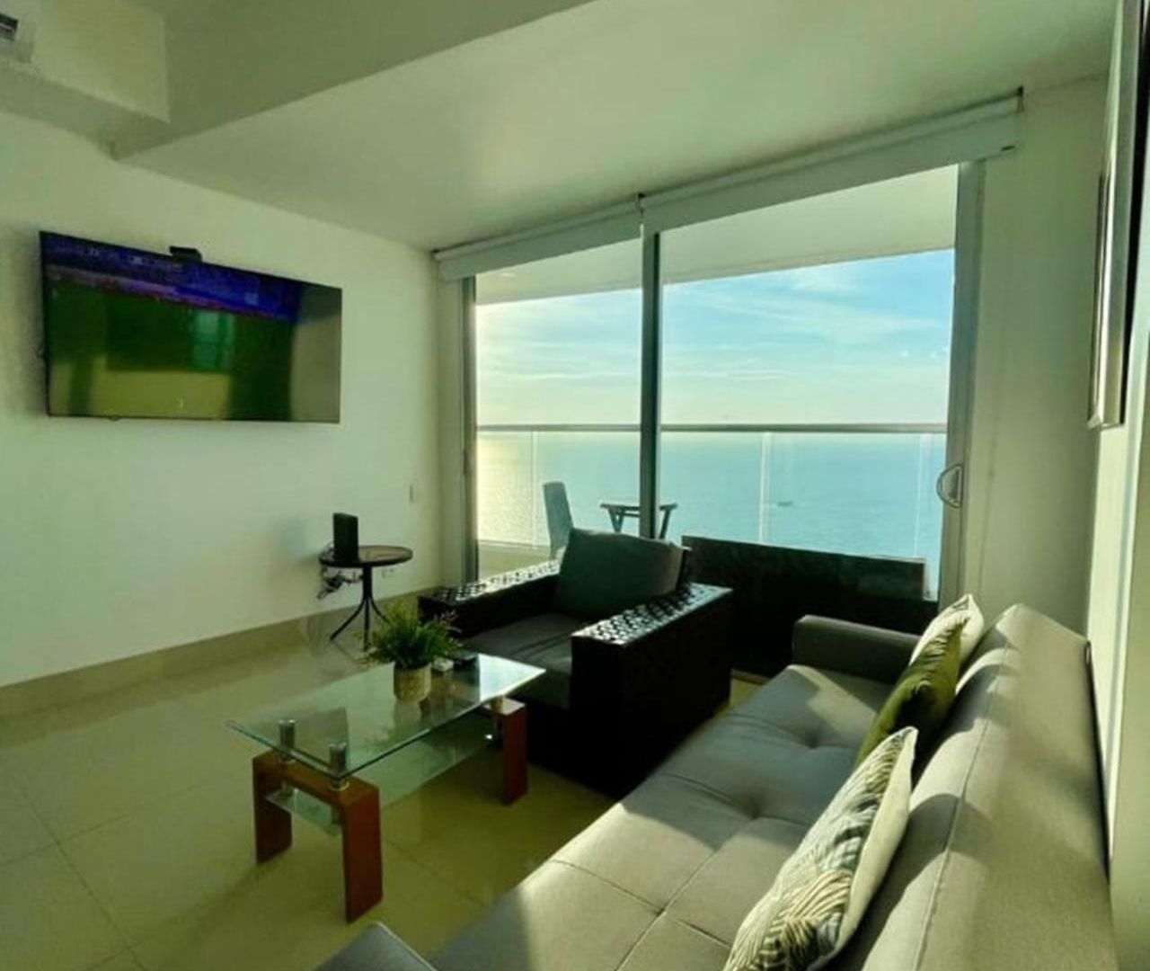Apartamento 1pe-al De 1 Alcoba Frente Al Mar Con Aire Acondicionado, Piscina Y Wifi Cartagena