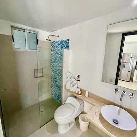 1pe-al De 1 Alcoba Frente Al Mar Con Aire Acondicionado, Piscina Y Wifi Apartamento *
