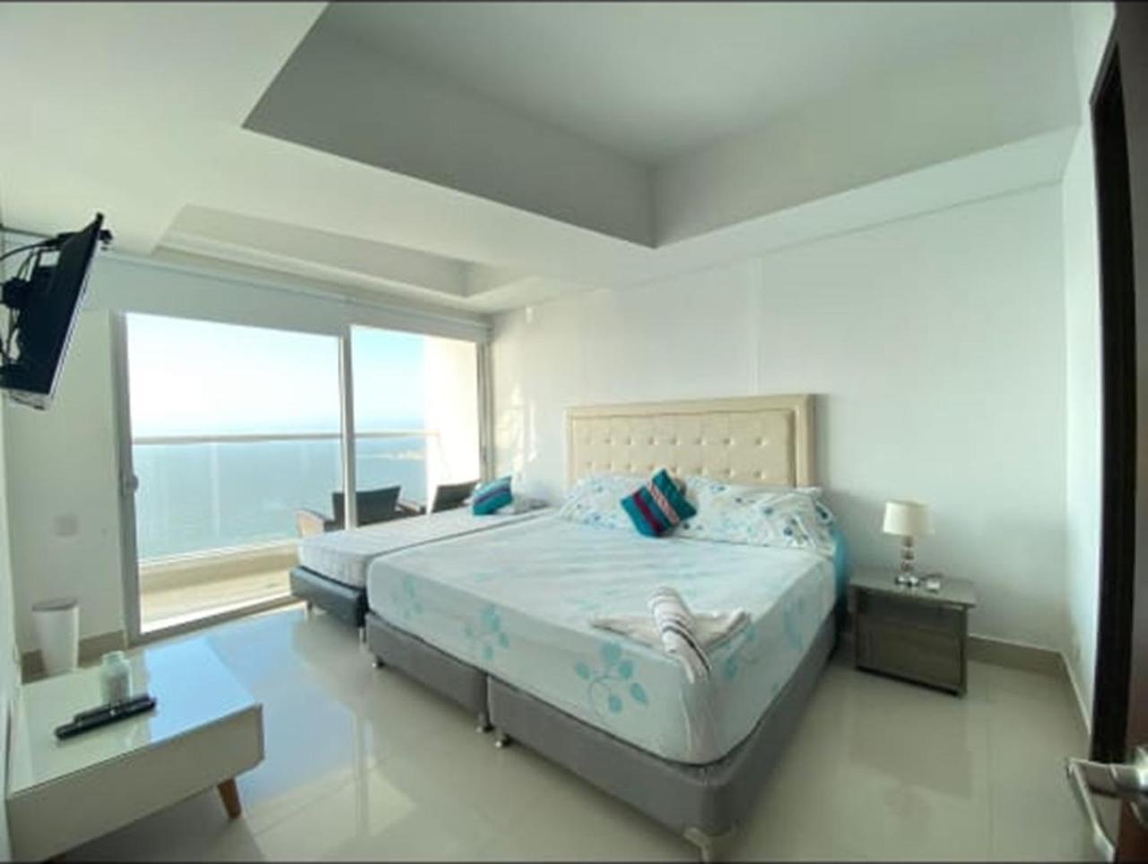 Apartamento 1pe-al De 1 Alcoba Frente Al Mar Con Aire Acondicionado, Piscina Y Wifi Cartagena