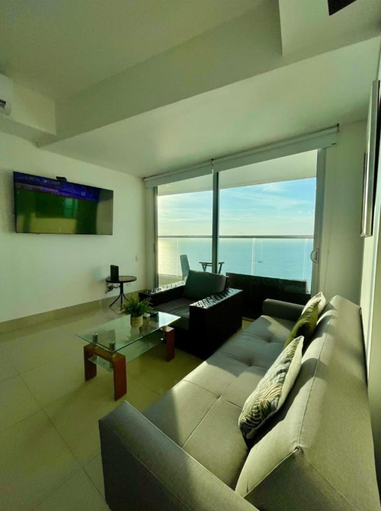 Apartamento 1pe-al De 1 Alcoba Frente Al Mar Con Aire Acondicionado, Piscina Y Wifi Cartagena